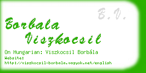 borbala viszkocsil business card