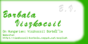 borbala viszkocsil business card